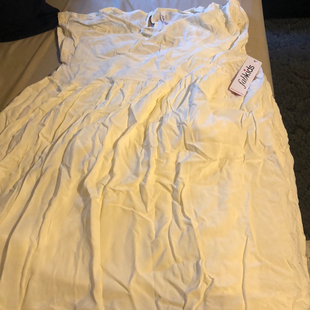 Fab kids XXL babydoll dress eggshell w/dress slip